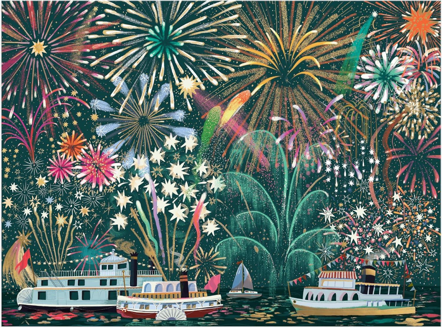 Galison Fireworks Jubilee Foil Jigsaw Puzzle (1000 Pieces)