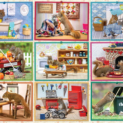 Cobble Hill Squirrels at Home Jigsaw Puzzle (1000 Pieces)