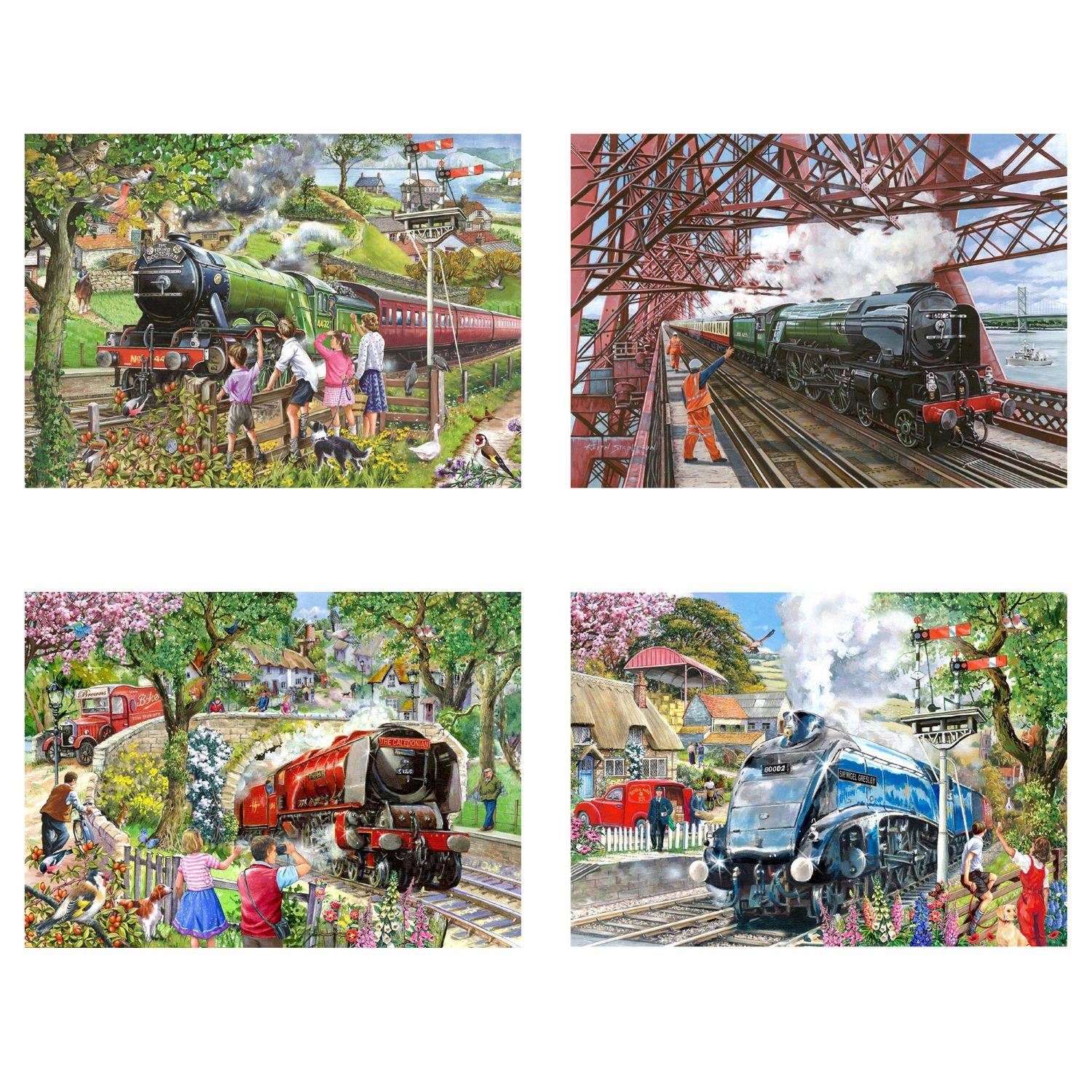 House of Puzzles Steaming Along Jigsaw Puzzle (4 x 500 Pieces)