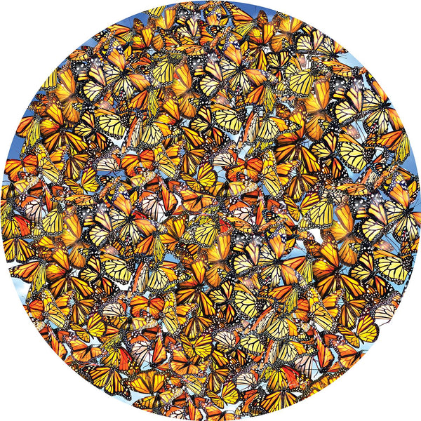 Sunsout Monarch Frenzy - Lori Schory Shaped Jigsaw Puzzle (1000 Pieces)