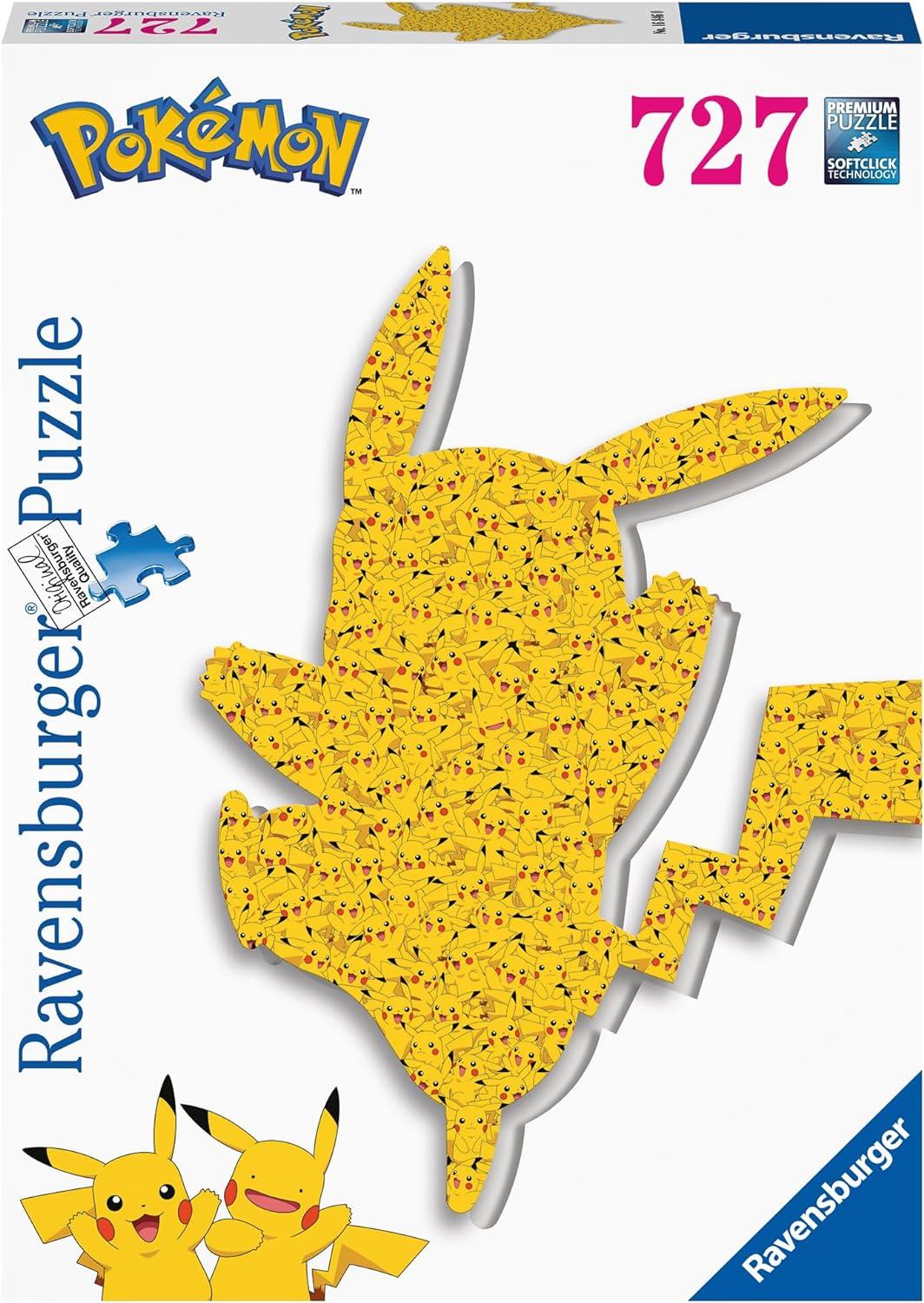 Ravensburger Pokemon Shaped Pikachu Jigsaw Puzzle (727 Pieces) - DAMAGED BOX
