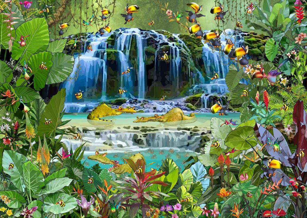 Grafika Francois Ruyer - Waterfall Jigsaw Puzzle (500 Pieces)