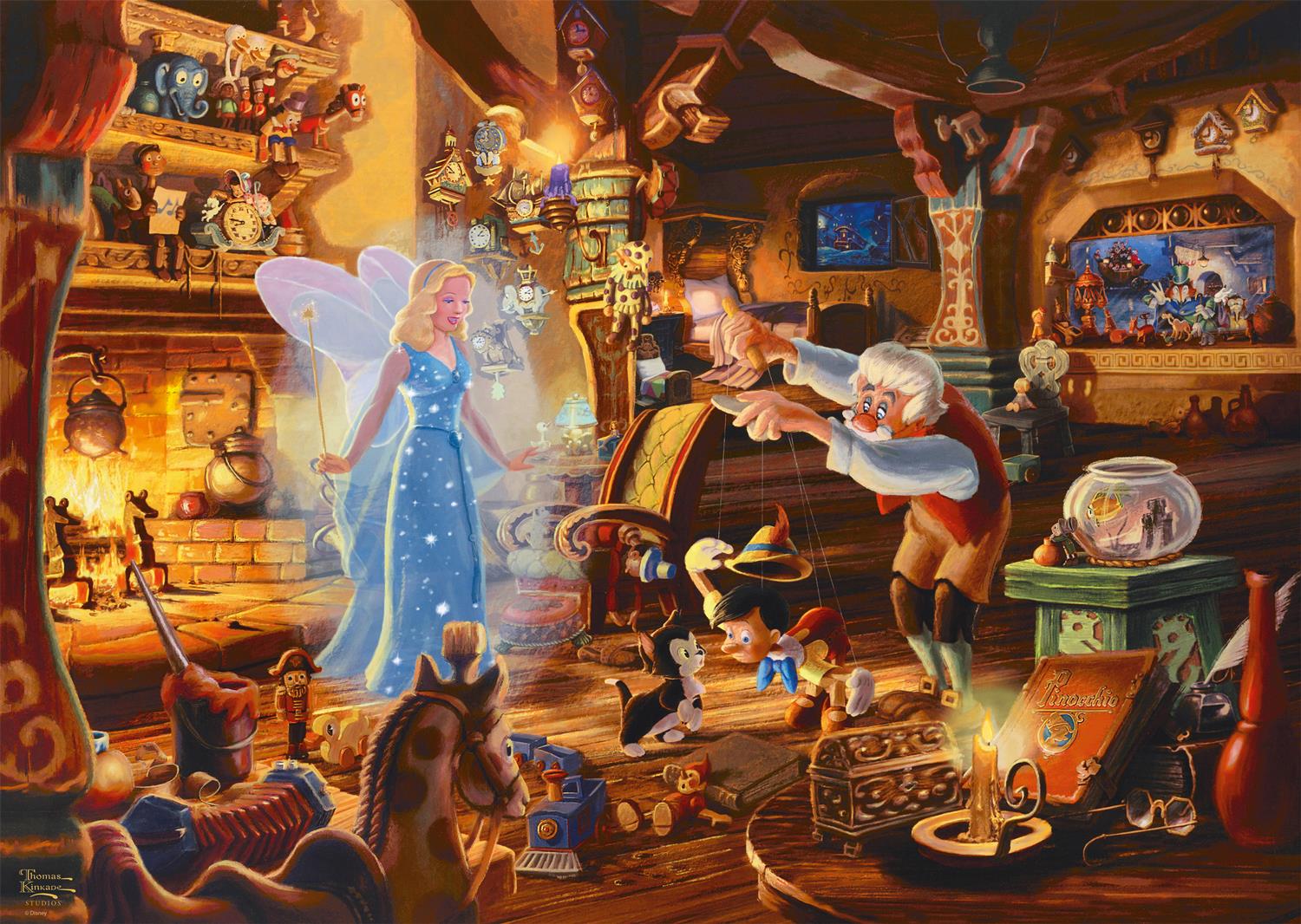 Schmidt Kinkade Disney Geppetto's Pinocchio Jigsaw Puzzle (1000 Pieces)