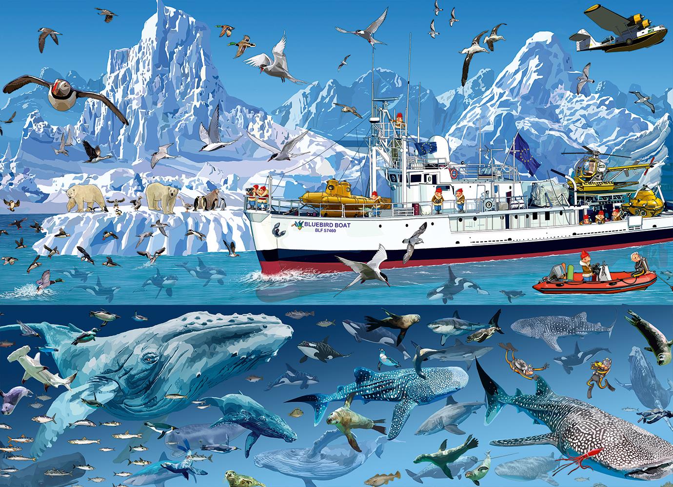 Bluebird Arctic - Bluebird Boat, Francois Ruyer Jigsaw Puzzle (1500 Pieces)