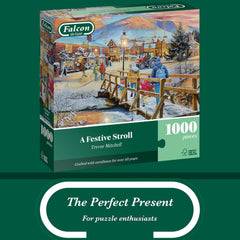 Falcon Deluxe A Festive Stroll Jigsaw Puzzle (1000 Pieces)