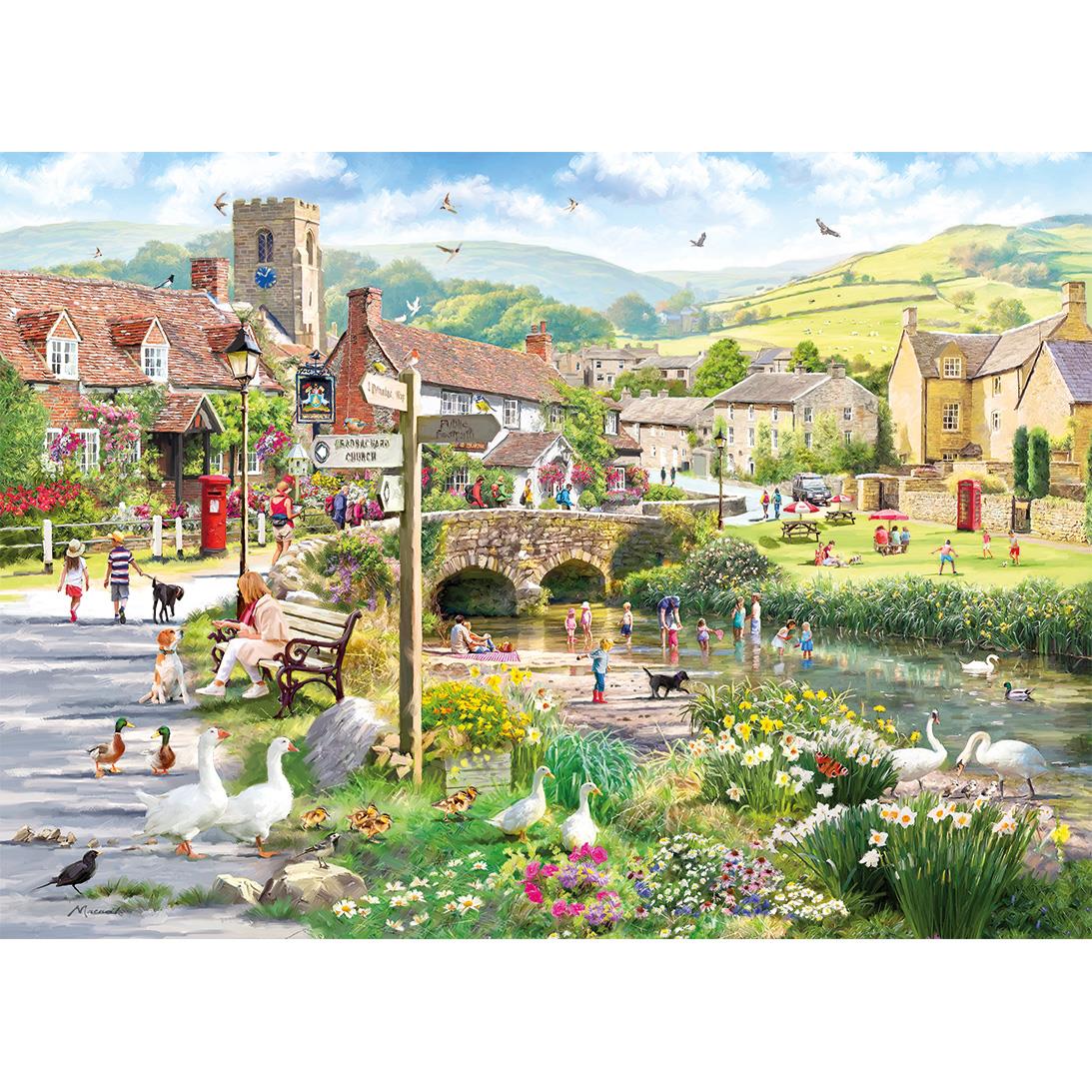 Gibsons Puddle Ducks & Paddling Jigsaw Puzzle (1000 Pieces) DAMAGED BOX