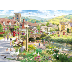 Gibsons Puddle Ducks & Paddling Jigsaw Puzzle (1000 Pieces) DAMAGED BOX