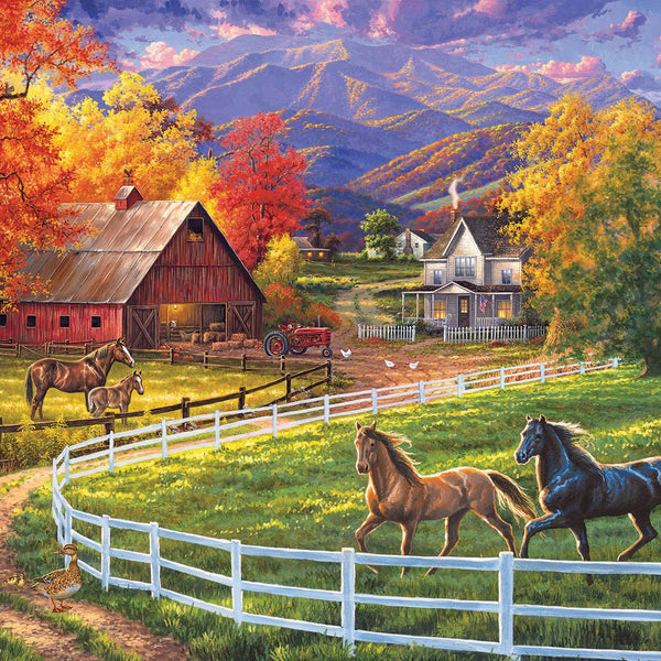 Sunsout Horse Valley Farm, Abraham Hunter Jigsaw Puzzle (1000 Pieces)