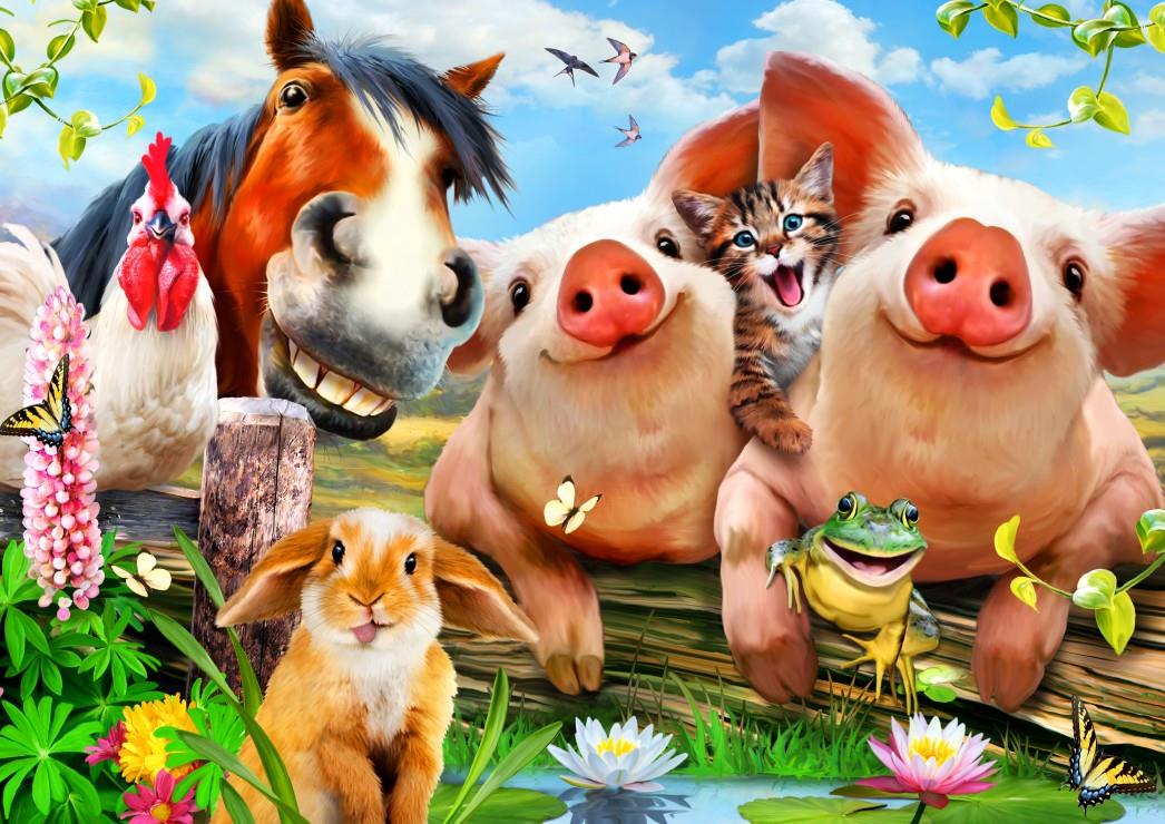 Bluebird Petting Farm Jigsaw Puzzle (500 Pieces)