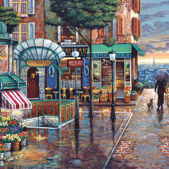 Cobble Hill Rainy Day Stroll Jigsaw Puzzle (1000 Pieces)