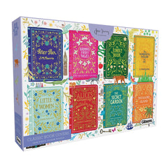 Gibsons Classic Book Covers, White Logo Jigsaw Puzzle (1000 Pieces)