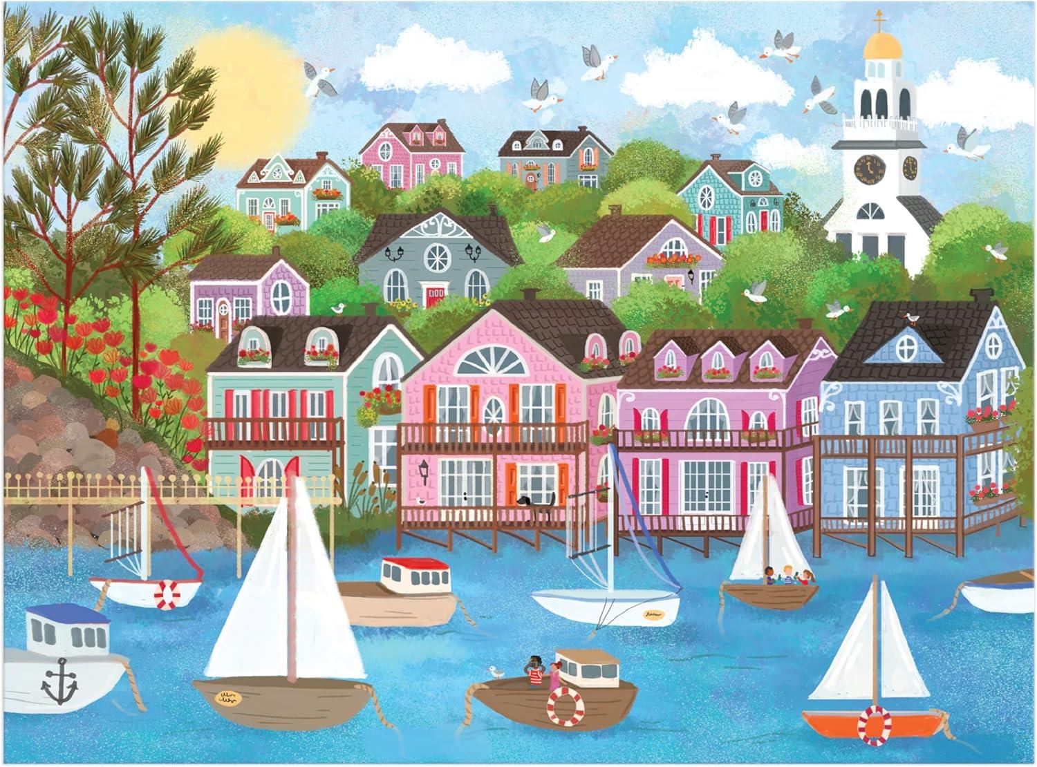 Galison Harbor by the Sea, Joy Laforme Jigsaw Puzzle (1000 Pieces) DAMAGED BOX