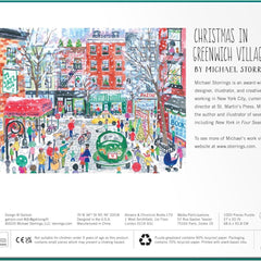 Galison Michael Storrings Christmas in Greenwich Village Jigsaw Puzzle (1000 Pieces)