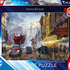 Schmidt Thomas Kinkade: Batman, Superman and Wonder Woman Jigsaw Puzzle (1000 Pieces)