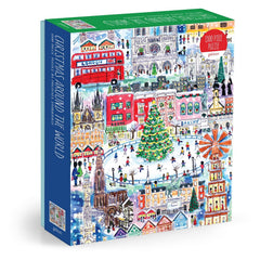 Galison Michael Storrings Christmas Around The World Jigsaw Puzzle (1500 Pieces)