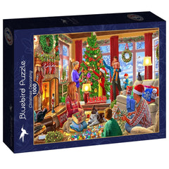 Bluebird Christmas Decorating Jigsaw Puzzle (1000 Pieces)