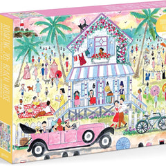 Galison Roaring 20s Beach House, Michael Storrings Jigsaw Puzzle (1000 Pieces)