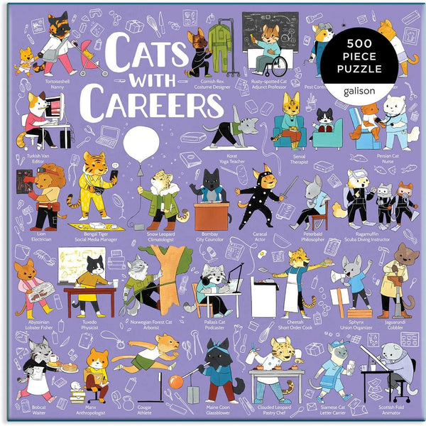 Galison Cats with Careers Jigsaw Puzzle (500 Pieces)