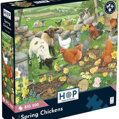House of Puzzles Spring Chickens BIG Jigsaw Puzzle (500 XL Pieces)