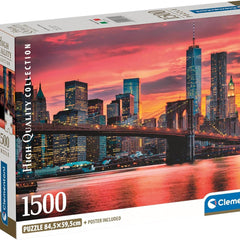 Clementoni East River At Dusk Jigsaw Puzzle (1500 Pieces)