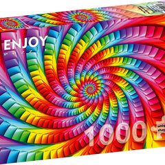 Enjoy Psychedelic Rainbow Spiral Jigsaw Puzzle (1000 Pieces)