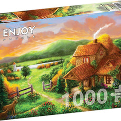 Enjoy Cottage at Dusk Jigsaw Puzzle (1000 Pieces)