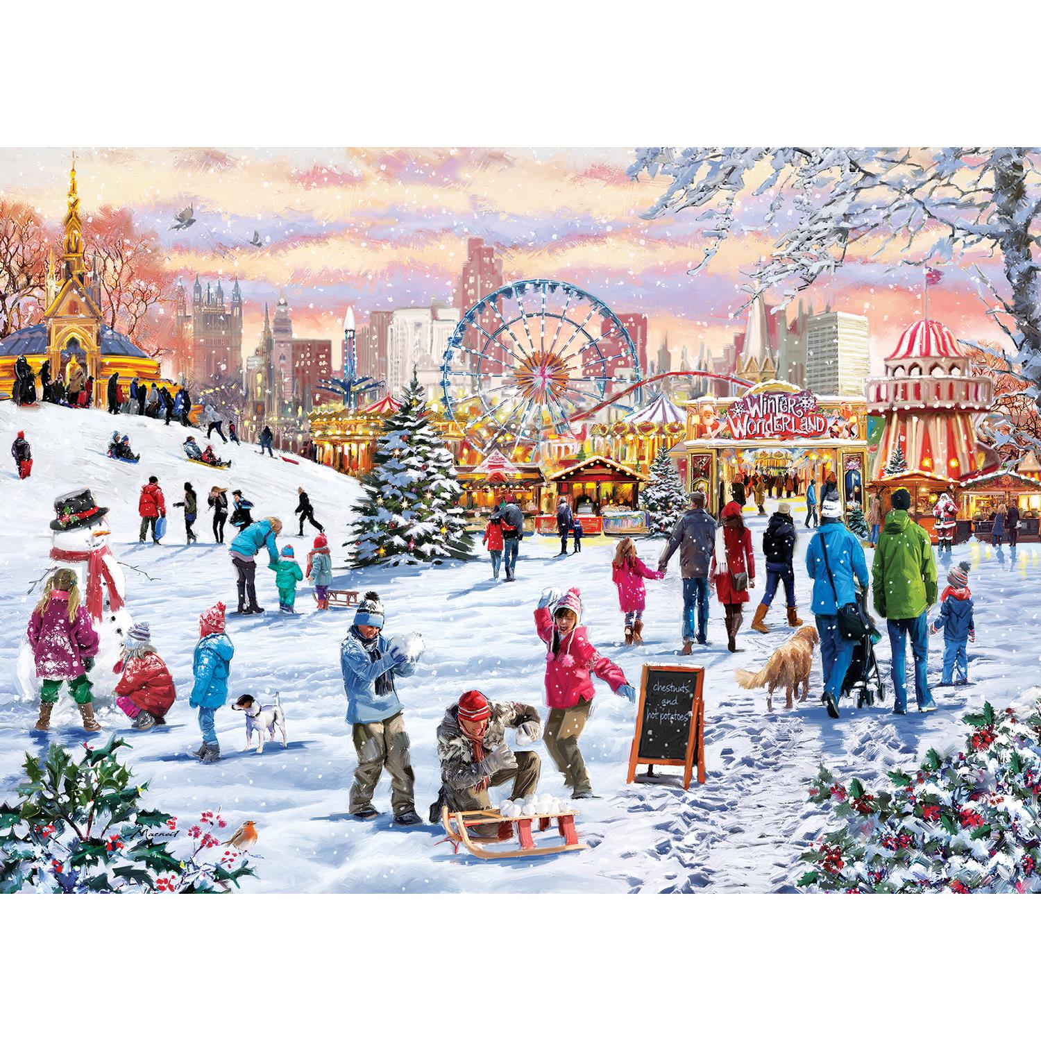 Gibsons Hyde Park Winter Wonderland Jigsaw Puzzle (1000 Pieces)