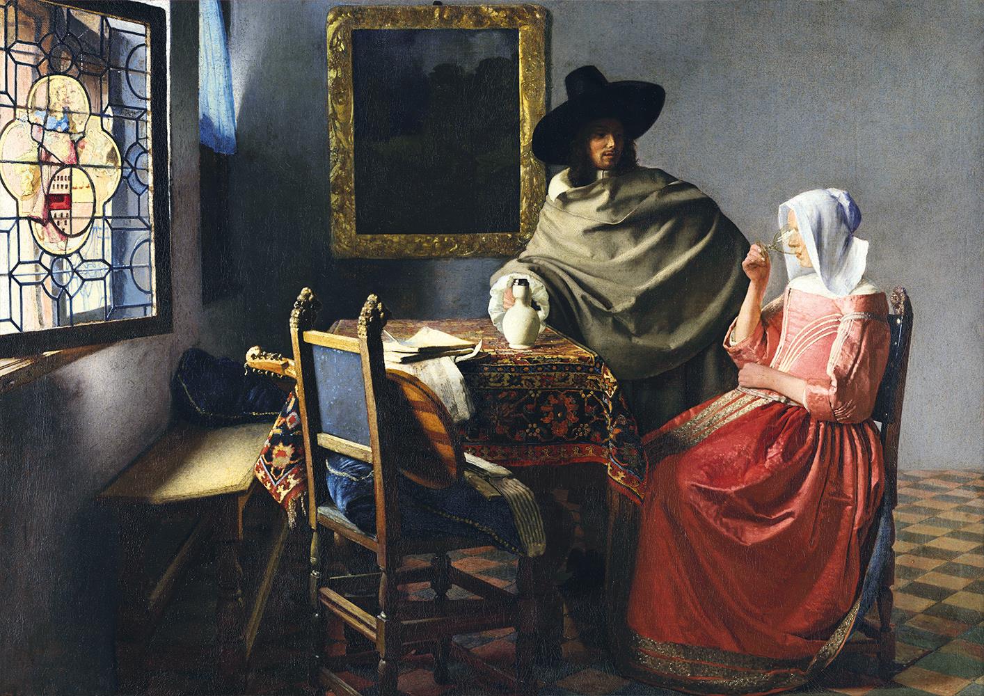 Bluebird Art Vermeer - The Glass of Wine Jigsaw Puzzle (1000 Pieces)