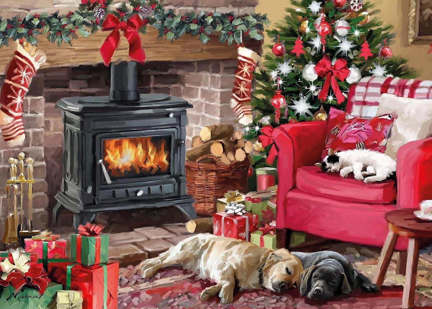 Otter House Fireside Snuggles Jigsaw Puzzle (1000 Pieces)