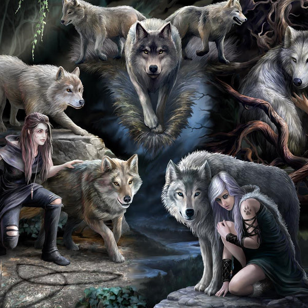 Bluebird Anne Stokes - Wolf Collage Jigsaw Puzzle (1500 Pieces)