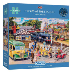 Gibsons Treats at the Station Jigsaw Puzzle (1000 Pieces) DAMAGED BOX