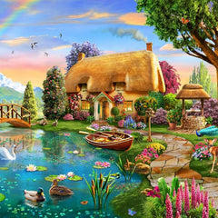 Bluebird Lakeside Cottage Jigsaw Puzzle (2000 Pieces)