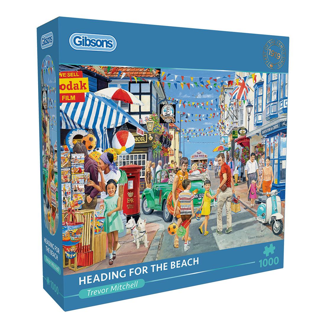 Gibsons Heading for the Beach Jigsaw Puzzle (1000 Pieces) – PDK