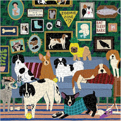 Galison Lounge Dogs Jigsaw Puzzle (500 Pieces) DAMAGED BOX