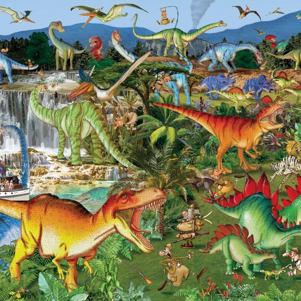 Bluebird Explorers and Dinosaurs, Francois Ruyer Jigsaw Puzzle (1500 Pieces)