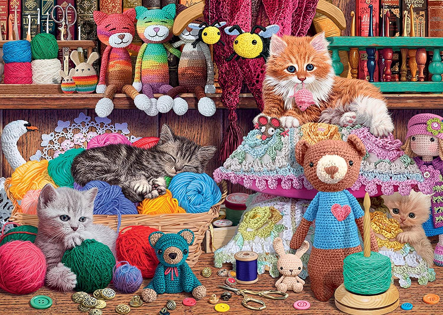 Ravensburger Knitty Kitty Jigsaw Puzzle (1000 Pieces)