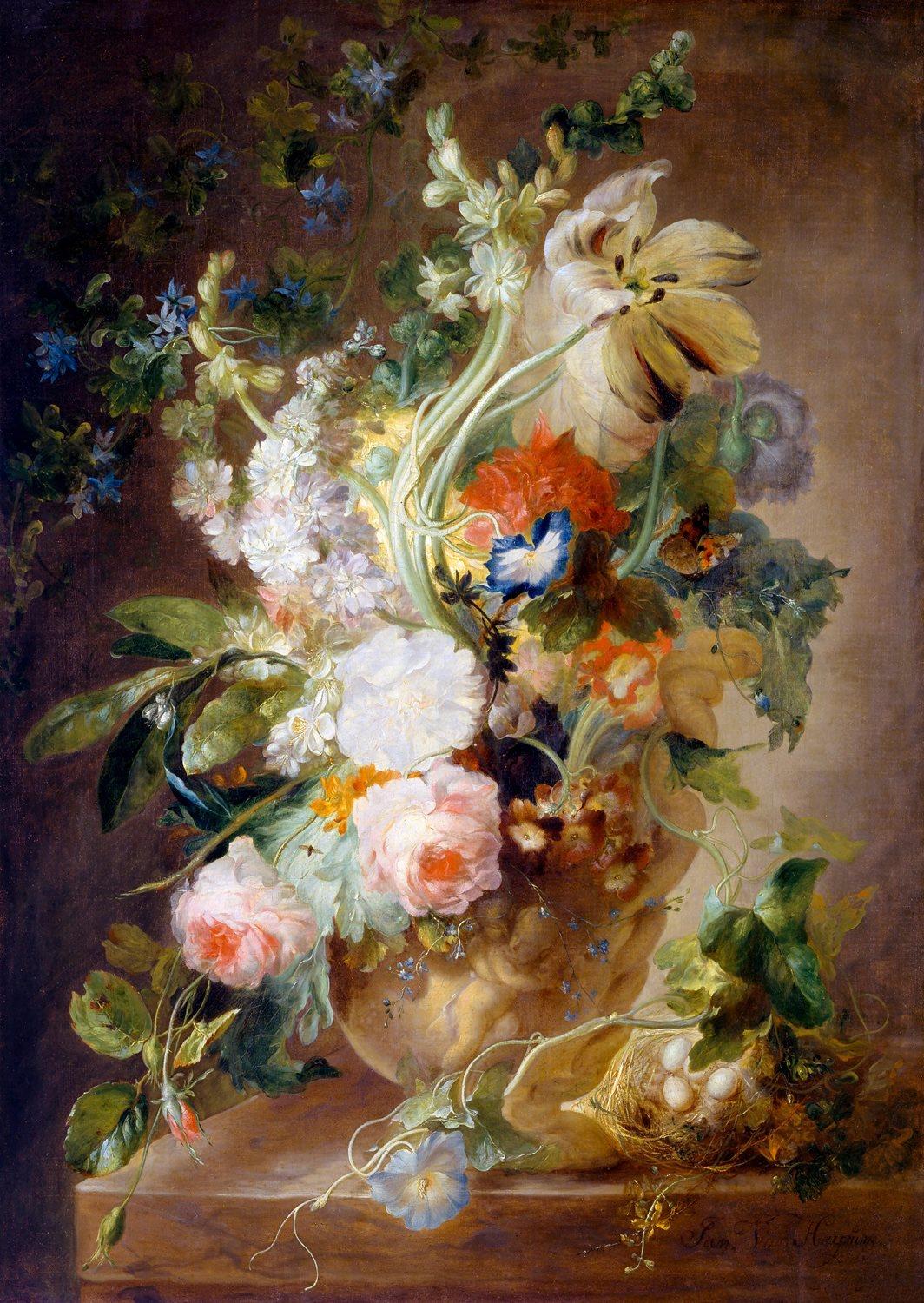 Enjoy Jan van Huysum: Vase with Flowers Jigsaw Puzzle (1000 Pieces)