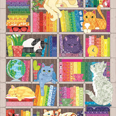 Cobble Hill Rainbow Cat Quilt Jigsaw Puzzle (1000 Pieces)