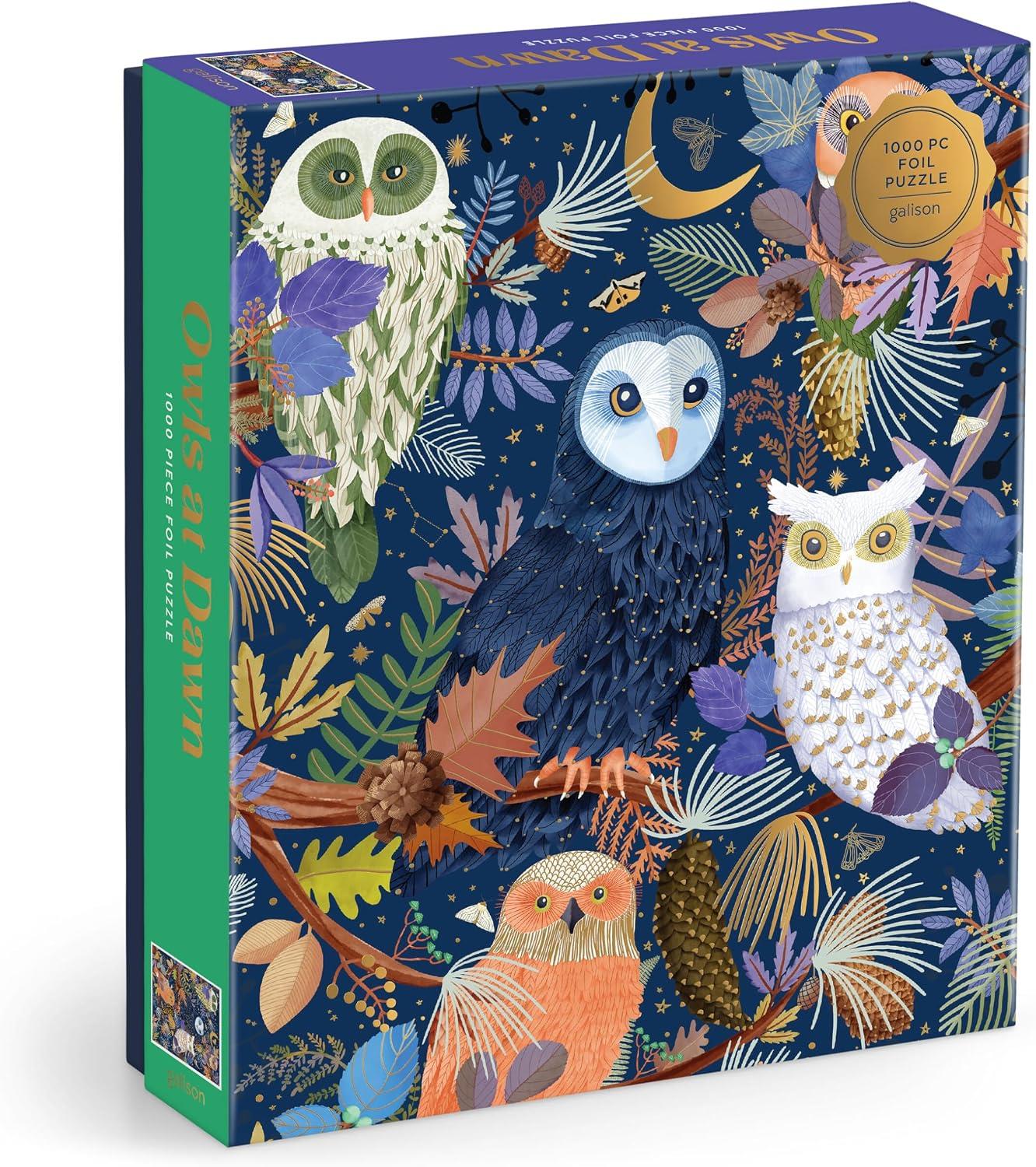 Galison Owls At Dawn Foil Jigsaw Puzzle (1000 Pieces)