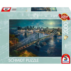 Schmidt Kinkade Moonlight over Manhattan Jigsaw Puzzle (2000 Pieces)