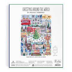 Galison Michael Storrings Christmas Around The World Jigsaw Puzzle (1500 Pieces)