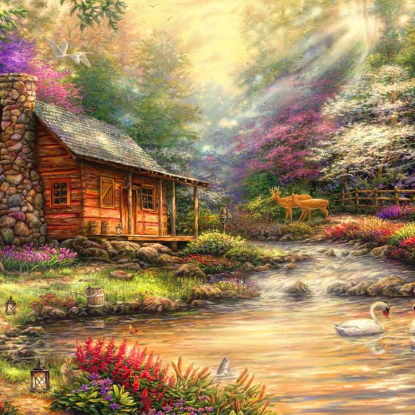 Bluebird Brookside Retreat Jigsaw Puzzle (1000 Pieces)