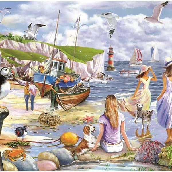 House of Puzzles Sea Shore Breezes Jigsaw Puzzle (500 XL Pieces)