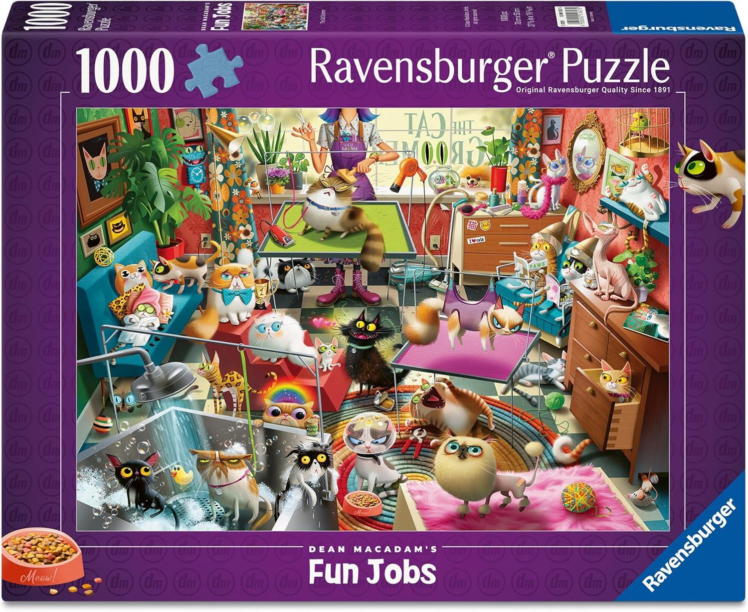 Ravensburger Fun Jobs The Cat Groomer Jigsaw Puzzle (1000 Pieces)