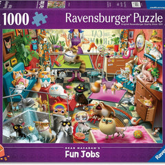 Ravensburger Fun Jobs The Cat Groomer Jigsaw Puzzle (1000 Pieces)