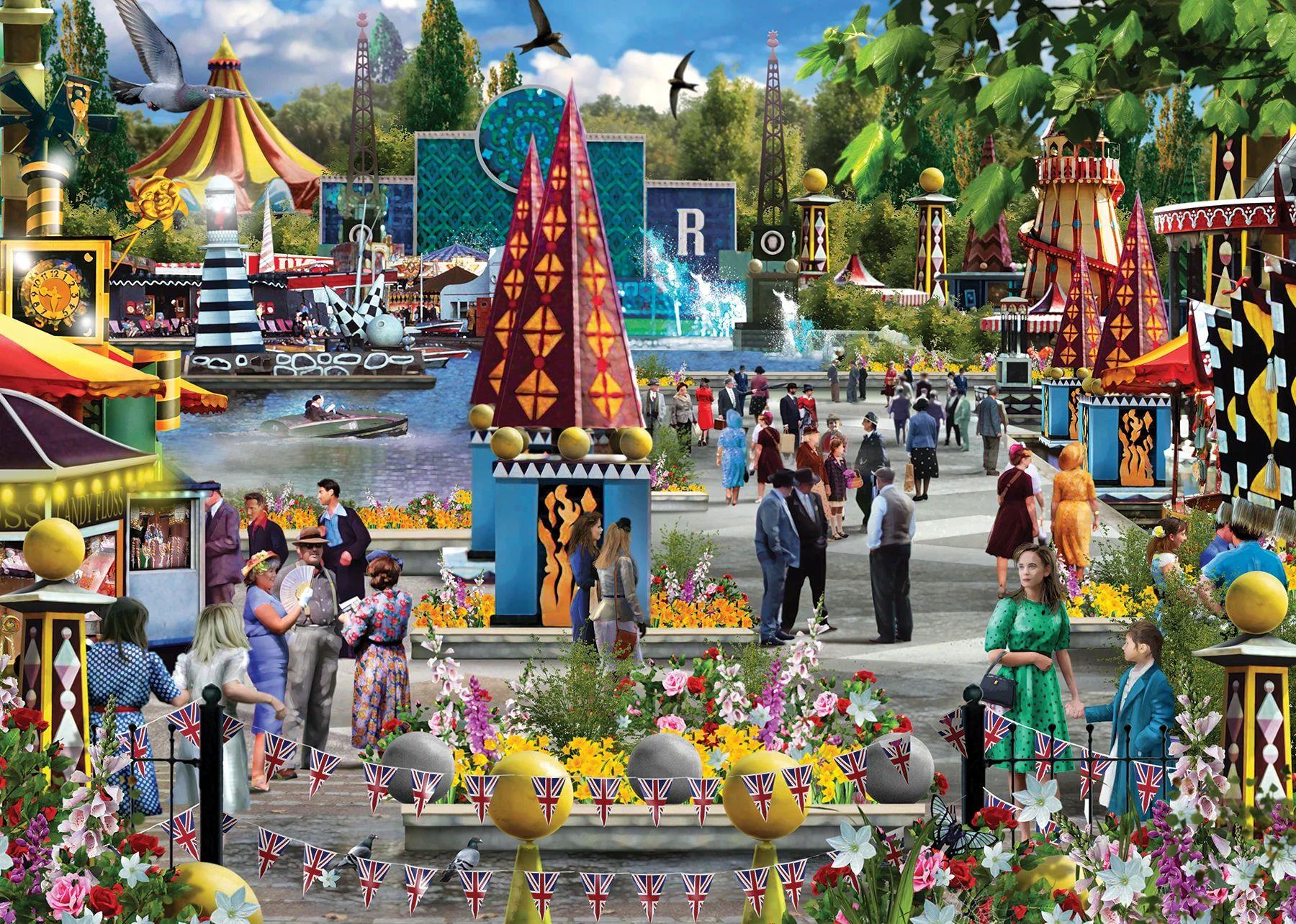 Falcon Deluxe Festival of Britain Jigsaw Puzzle Jigsaw Puzzle (1000 Pieces)