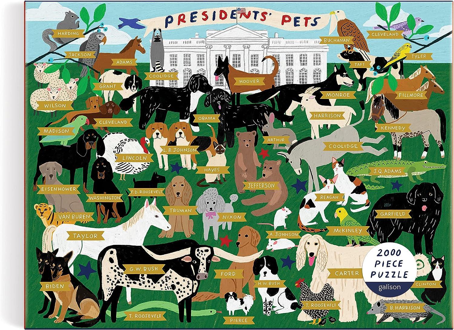 Galison Presidents' Pets Jigsaw Puzzle (2000 Pieces)