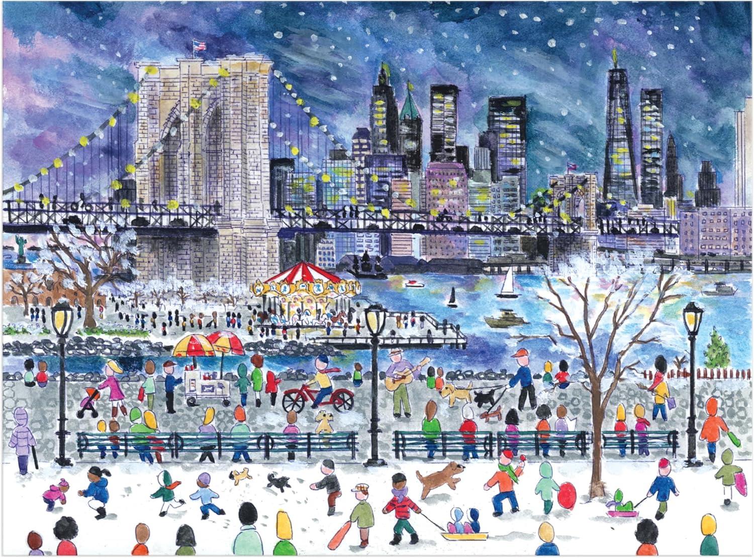 Galison Michael Storrings Snowfall Over New York City Jigsaw Puzzle (1000 Pieces)