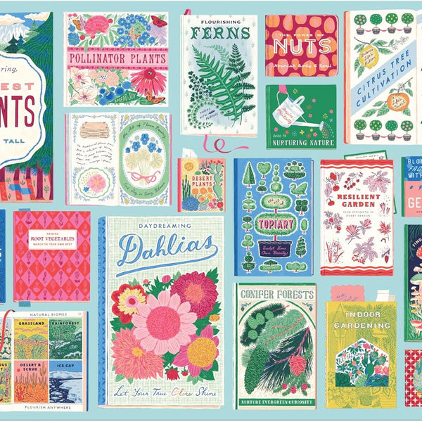 Galison Ever Upward Botanist Bookshelf Jigsaw Puzzle (1000 Pieces)