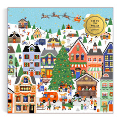 Galison Merryville Foil Jigsaw Puzzle (500 Pieces)